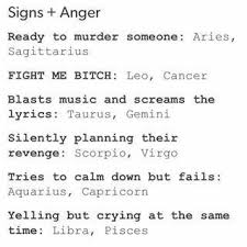 Because often than not, our zodiac signs do tell us weirdly accurate things about us. Zodiac Signs Anger Blog Archive