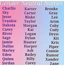 Gender Neutral Names For Characters Gender Neutral Names Unisex Baby Names Cool Baby Names