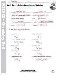 Chloric acid hclo 3 3. Papapodcasts On Twitter Acids Bases And Hydrate Nomenclature Worksheet Answers Papascience Http T Co Waabnexwy7