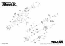 1 16 e revo 71054 1 transmission assembly exploded view