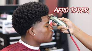 Maybe you would like to learn more about one of these? Barber Tutorial Afro Taper Curl Sponge With Side Part Youtube
