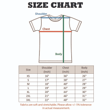 T Shirt Printing Size Chart Cotswold Hire