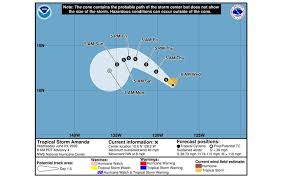 Tropical Storm Amanda forms far from Hawaii as south swell pounds islands