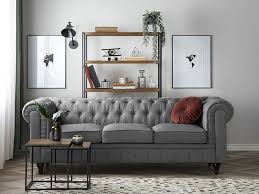 Dieses sofa ist das muster, das. 3er Sofa Polsterbezug Hellgrau Chesterfield Gross Ab Fabrik Mit Tiefen Preisen 365 Tage Ruckgaberecht 1 In Deutschland