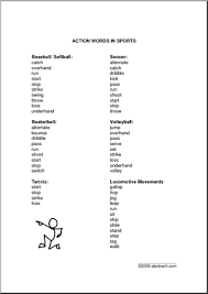 Action Wall Words Action Words Sports Lesson Plans Physical Education Lessons