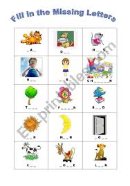 Word position worksheet | in between letters worksheet for kids. Missing Letters Esl Worksheet By Donegaglia