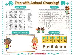A brown anthropomorphic owl from animal crossing. Animal Crossing New Horizons Printable Activity Sheet Play Nintendo