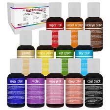 Orange concentrated gel food coloring with superior coloring strength, allowing you to easily achieve a wide range of colors, from light pastels to vibrant brights. Amazon Com U S Cake Supply 12 Color Cake Food Coloring Liqua Gel Decorating Set 75 Fl Oz 20ml Bottles Primary Colors Grocery Gourmet Food