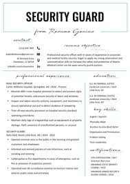 Security Guard Cover Letter Resume Genius