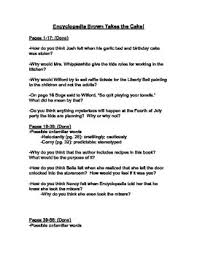 Social justice questions for book clubs —from debby irving's waking up white: Encyclopedia Brown Takes The Cake Book Club Questions By Samantha 4th Grade