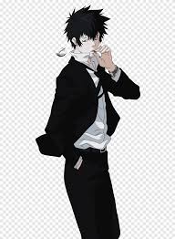 Anime characters with black hair are rather abundant, so we're going to need a lot of help from anime fans on this one. Shinya Kogami Akane Tsunemori Shougo Makishima Anime Anime Boy Black Hair Necktie Png Pngegg