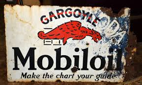 Gargoyle Mobiloil Make The Chart Your Guide Sign With Soda