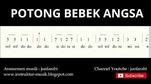 Lagu pembelajaran pai mari berwudu nada lagu potong bebek angsa.voc: Not Angka Potong Bebek Angsa Not Angka Lagu Tradisional Youtube