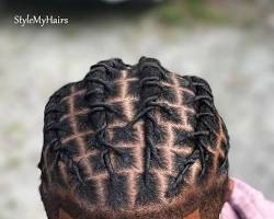 Image of Twisted Cornrow Braids for Men