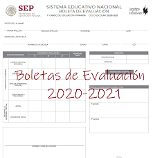 Formato de boleta de calificaciones material para maestros. Boletas De Evaluacion 2020 2021 Formatos Diario Educacion