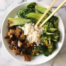 Eggplant Broccoli Bok Boy Garlic Sauce Gluten Free Glutenfreerecipes Www Healthygffamily Com Veggie Fries Healthy Recipes Veggie Stir Fry