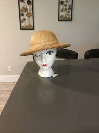 Straw Pith Helmet Well Constructed Straw Hat Safari Hat Layers Etsy Pith Helmet Unusual Hats Safari Hat