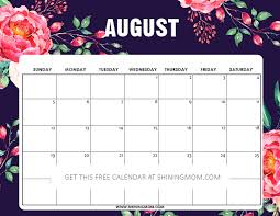 Free Printable August 2018 Calendar 12 Awesome Designs Print Calendar August Calendar Calendar Printables