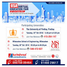 Study Usa Webinar Today Want To Study In Usa Attend Usa Virtual Education Fair Interac Milwaukee School Of Engineering Overseas Education Education Fair