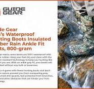 Amazon.com | Guide Gear Men’s Waterproof Hunting Boots Insulated Rubber Rain Ankle Fit Boots, 800-gram Mossy Oak Country DNA 11D (Medium) | Hunting