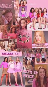 Cute Aesthetic Mean Girls Pastel Pink Collage Wallpaper Girl Ok Mean Girls Pastel Pink