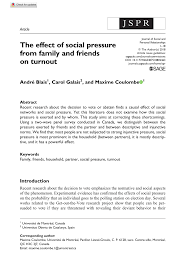 The reply message will contain the information containing their name, and the electoral area. Pdf The Effect Of Social Pressure From Family And Friends On Turnout