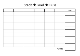 Tabelle zum ausdrucken leer / kurs: Stadt Land Fluss Vorlage Zum Ausdrucken Muster Vorlage Ch