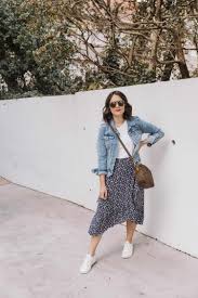 Slit skirt style business ready. Floral Midi Skirts For Spring Summer An Indigo Day