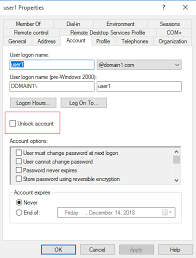 Select the unlock account checkbox. Accounts Exceed Protocol Budget Are Locked