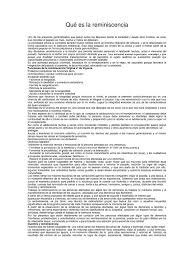 En literatura y música, aquello que evoca algo anterior o denota su influencia. Que Es La Reminiscencia Adultos Vejez