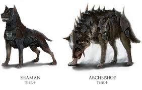 War Dog And Wolf Exclusive Animal Companion Skins For Kickstarter Backers Creature Concept Art Fantasy Creatures Dog Armor