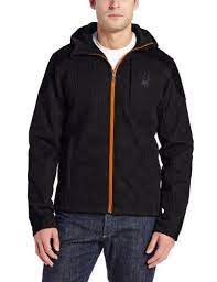 Spyder Mens Outsetter Insulated Hybrid Core Sweater Blackneon Orange Small You Can Get More Details By Clic Mens Outdoor Clothing Spyder Men Outdoor Outfit