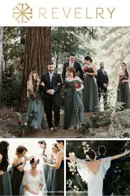 Gorgeous Greenery And Eucalyptus Tulle Make For A Enchanting Redwood Forest Wedding Emerald Bridesmaid Dresses Green Bridesmaid Dress Summer Forest Wedding