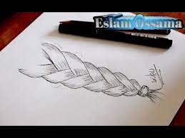 تعلم رسم الشعر تعلم رسم تسريحة الظفيرة تعليم الرسم بالرصاص Youtube Face Drawing Art Drawings Art