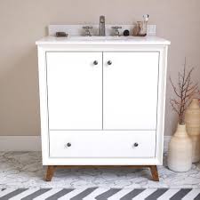 Designed with comfortable modern white wood style. Dorel Living Dorel Living Bleeker 30 Inch Bathroom Vanity
