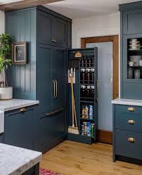 Custom Cabinetry Pull Out Broom Closet In 2020 Pantry Design Home Decor Kitchen Trending Decor