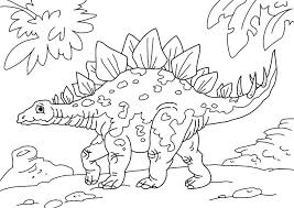 Kleur de kleurplaten van de dino's en deel ze met familie of vrienden. Stegosaurus Kleurplaat