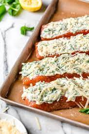 Basil Parmesan Crusted Salmon Air Fryer Or Oven Recipe Air Fryer Recipes Healthy Healthy Salmon Recipes Salmon Recipes Baked Healthy