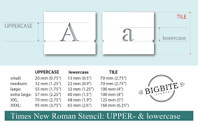 Which can be different depending upon the font and the letter chosen. Times New Roman Stencil Font Lowercase And Uppercase Lettering 098 Bigbite Studio Print Transfers