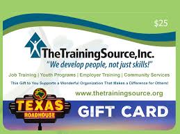 Maybe you would like to learn more about one of these? Training Source Inc Texas Roadhouse Gift Cards