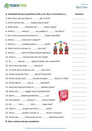A team of editors takes feedback from our visitors to keep trivia as up to date and as accurate as possible. Articles Esl Activities Games Worksheets