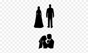 Wedding black and white clipart. It Bride And Groom Silhouette Free Transparent Png Clipart Images Download