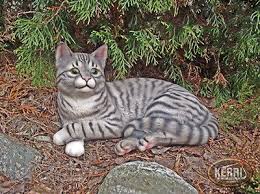 Katze Deko Keramik Garten Teich Wetterfest Kerri Cat Statue Cat Art Ceramic Angels