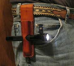 Leather Flashlight Pouch Sheath Leather Working Leather Craft Projects Leather Craft