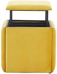 Product titleinspired home jace faux leather cube ottoman pu leather tufted metal frame modern, yellow. Trgcjgh Square 5 In 1 Multifunctional Cube Sofas Pouffe Stool Pouffe Stool Upholstered Dressing Storage Footstool Dressing Table With Stool Ottoman Footstool