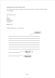 Dear (name of person) body of the letter: Gratis Business Letter Formal Format