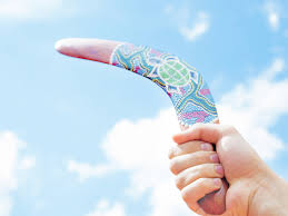 The way or technique to throw the boomerang is to first hold the the end in the horizontal position. How To Throw A Boomerang