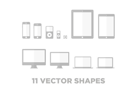 Minimalist Apple Devices Vectors Iphone Mockup Vector Vector Shapes