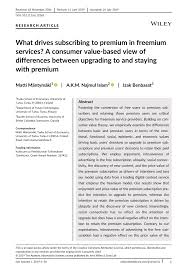 Serta buff pengurangan cooldown skill sebanyak 20%. Pdf What Drives Subscribing To Premium In Freemium Services A Consumer Value Based View Of Differences Between Upgrading To And Staying With Premium