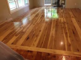 This rustic hickory flooring provides a one of a kind look that is unique because of the character of the wood. Kennedy Hardwood Flooring